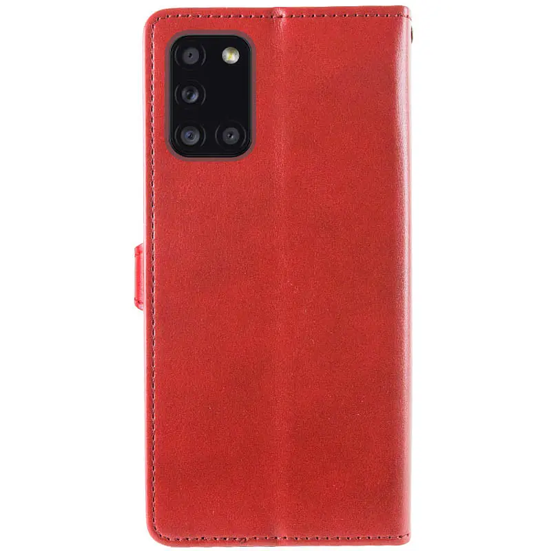 Кожаный чехол-книжка GETMAN Gallant (PU) для Samsung Galaxy A31 Красный - фото 6