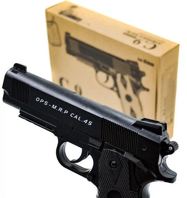 Іграшковий пістолет для страйкболу Airsoft Gun C.9 реалістична ігрова модель Чорний - фото 4