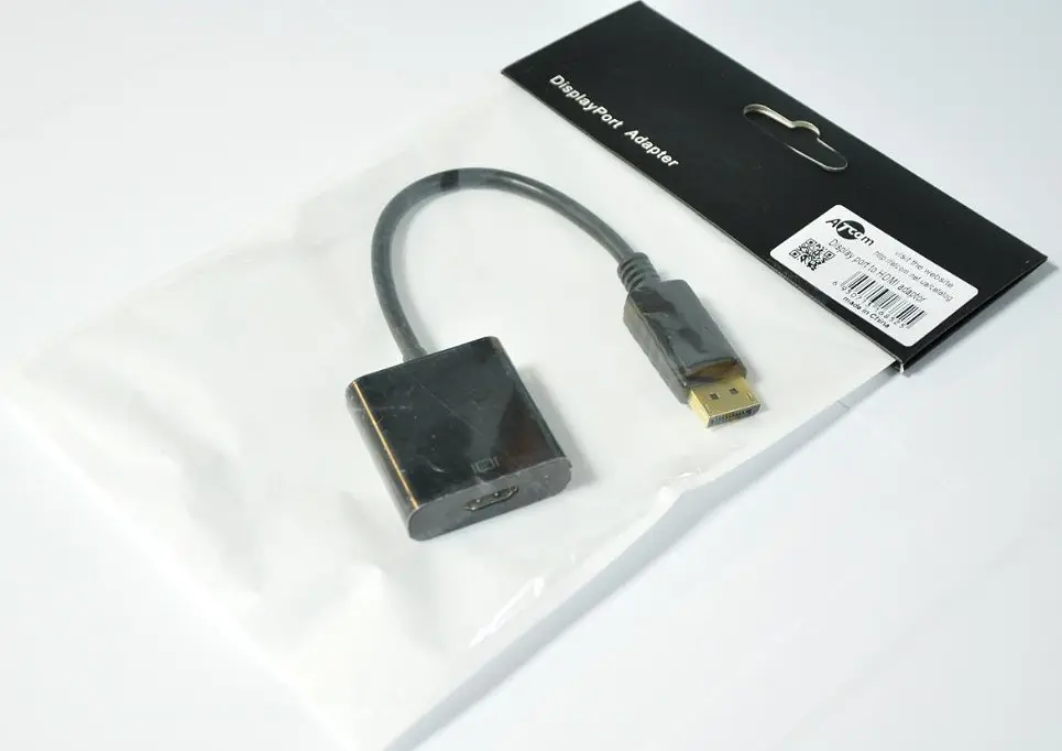 Конвертер-переходник Atcom DisplayPort (M) - HDMI (F) 10 см - фото 2