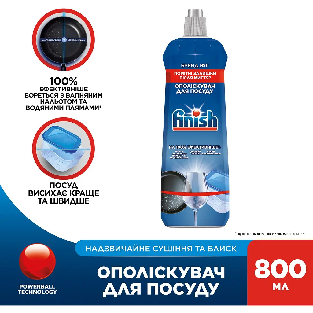 Ополіскувач для посудомийних машин Finish 800 мл - фото 2