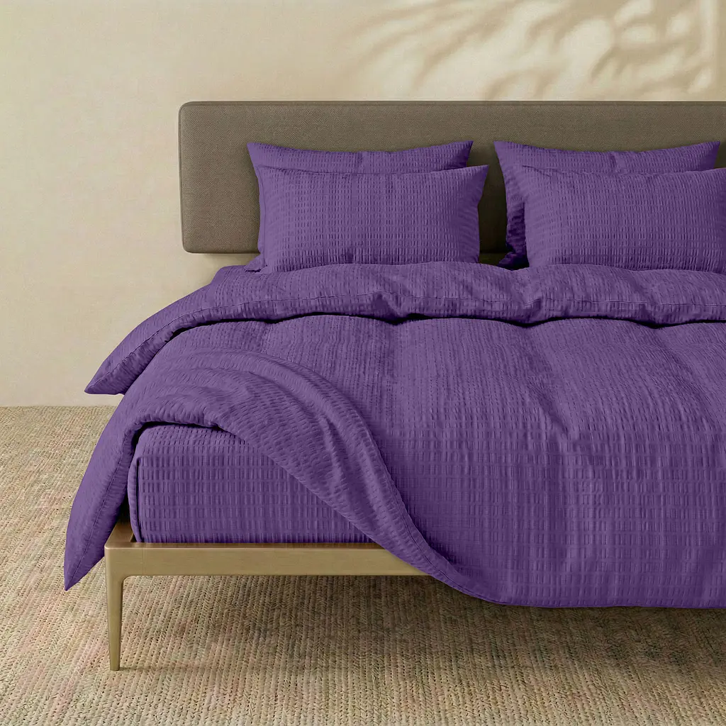 Простирадло на резинці з текстурованої бавовни 180х200х30 LAVENDER COSAS (2200000065940) - фото 3