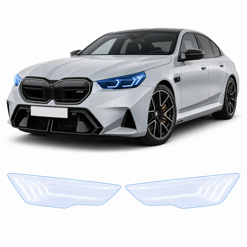 Антигравійна захисна бронеплівка за лекалами для BMW M5 G90 2024- оптика (фари та ПТФ)