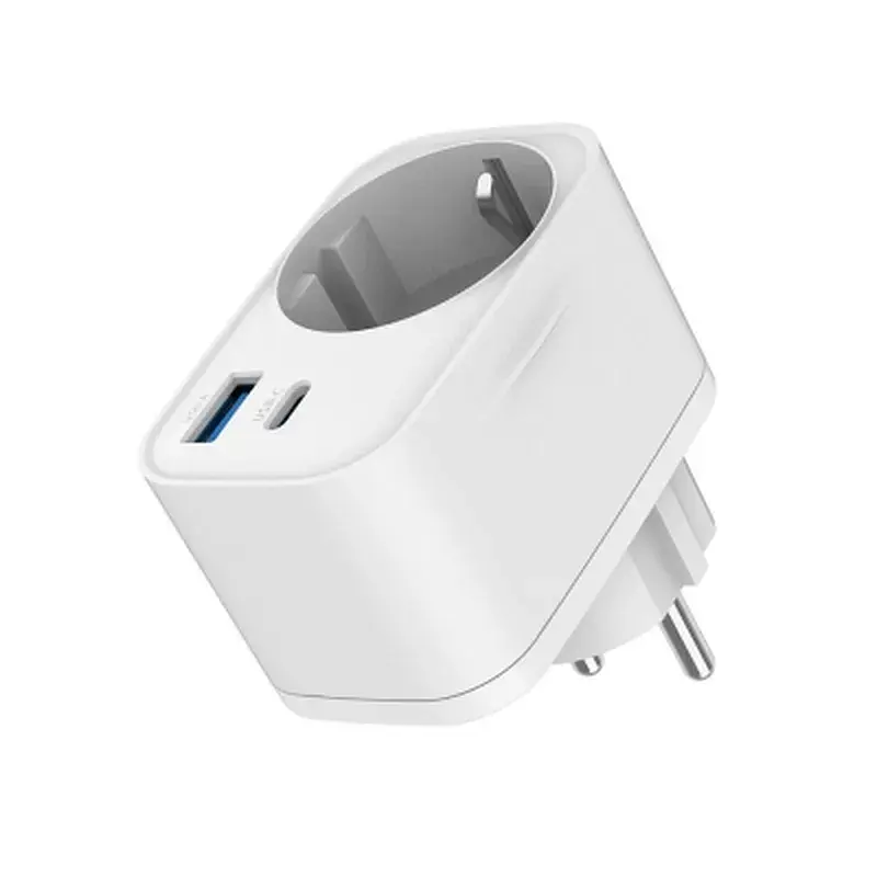 Зарядний пристрій Gembird 1xUSB-C PD20W + 1xUSB QC3.0 + Schuko white (TA-ACPDQC20-01-W) - фото 3