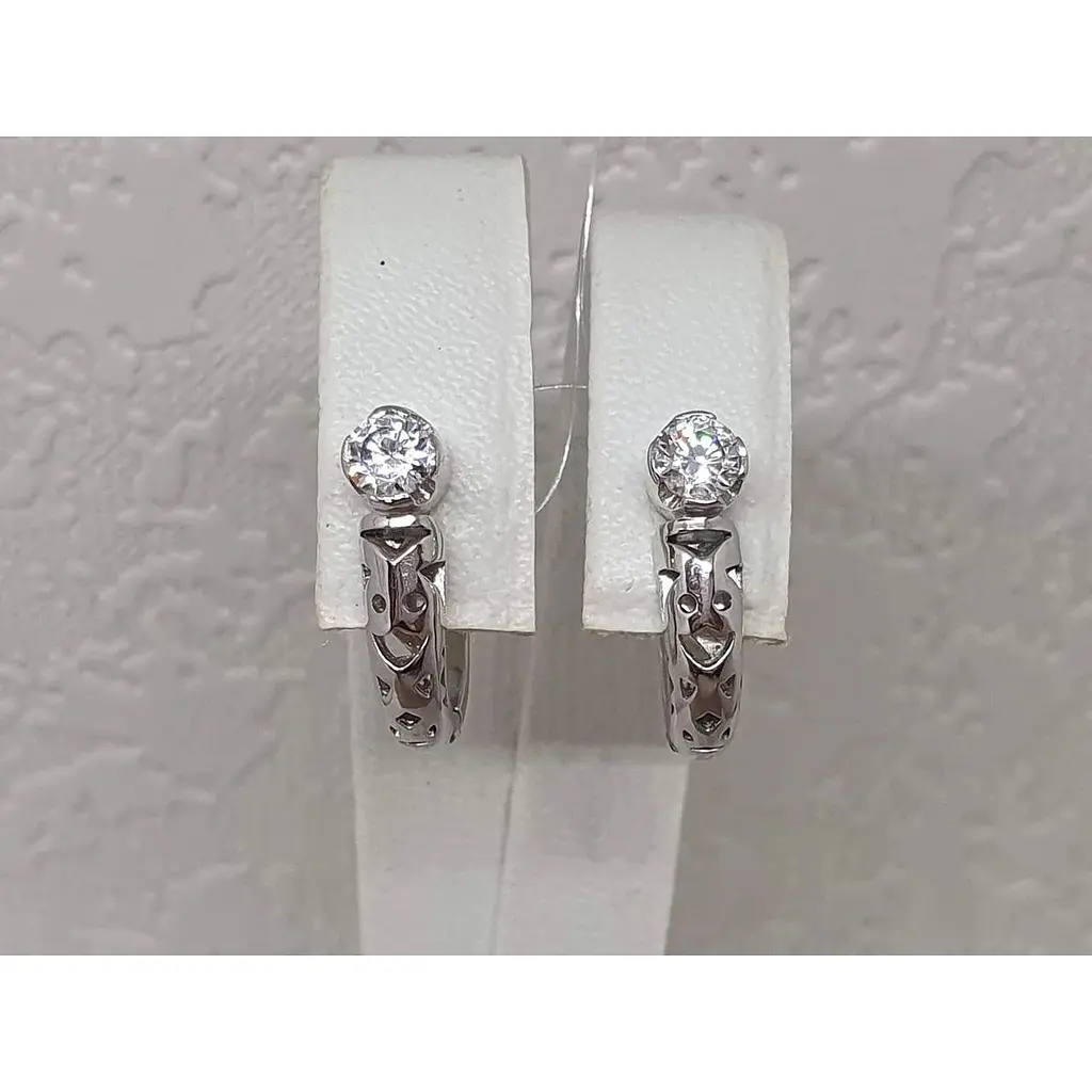 Серебряные серьги Qvaliz с фианитами. 902-00517 - фото 4