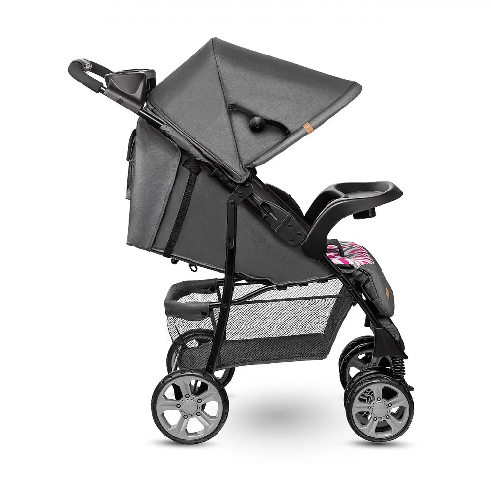 Прогулянкова коляска Lionelo Emma Plus Pink Scandi, темно-сіра (LO-EMMA PLUS PINK SCANDI) - фото 6