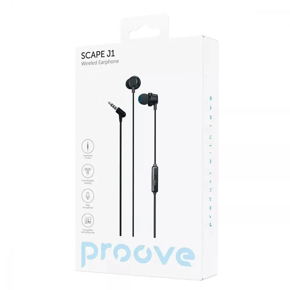 Навушники Proove Scape J1 (3.5mm) black (WESJ10000801) - фото 2