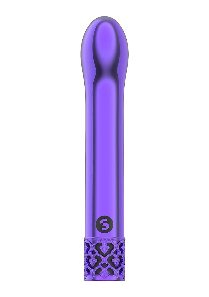 Вібратор Royal Gems Jewel Gunmetal 12 см (фіолетовий) - фото 6