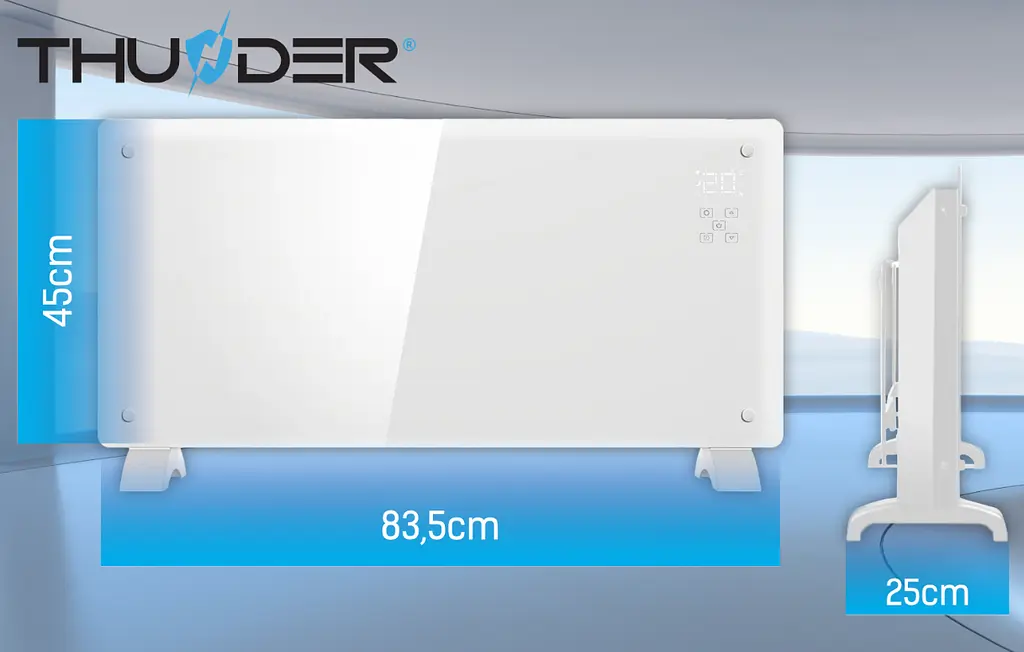 Конвекторный обогреватель 2в1 Thunder MODERN 2000W Wi-Fi White - фото 6