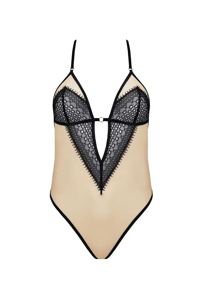 Эротическое боди Casmir Denerys Body S/M бежевый - фото 3