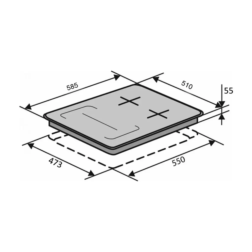 Варочна поверхня Ventolux HG622 B9G CS FI (BK) - фото 8