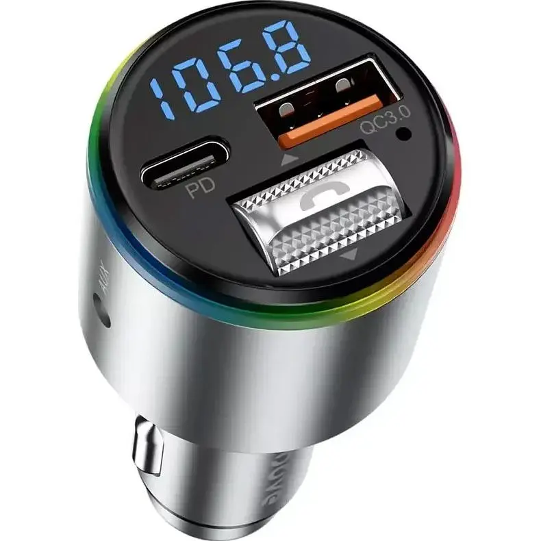 FM-трансмітер Proove FM Launcher Power Drive 30W USB-C+USB-A+AUX Silver (FMPD30110006) [138406] - фото 2