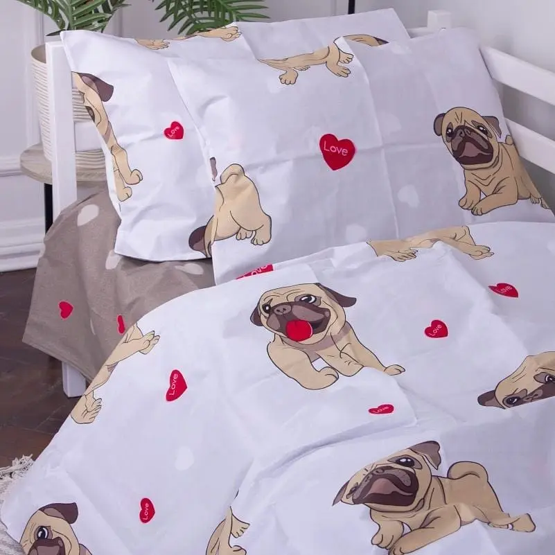 Наволочка MirSon Kids Time 17-0566 Pug-dog Бязь різнокольорова - фото 2