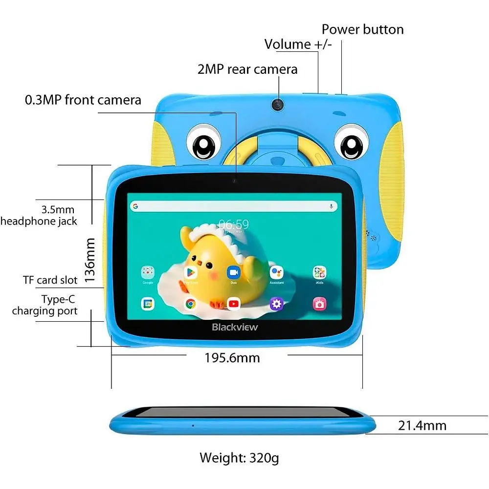 Планшет Blackview Tab 3 Kids 2/32GB Wi-Fi Undersea Blue Global EU [102065] - фото 7