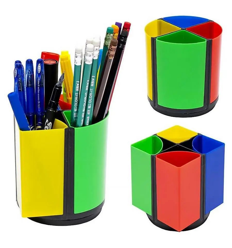 Склянка для ручок COLOR-IT 468 пластикова 10х10х11 см - фото 2
