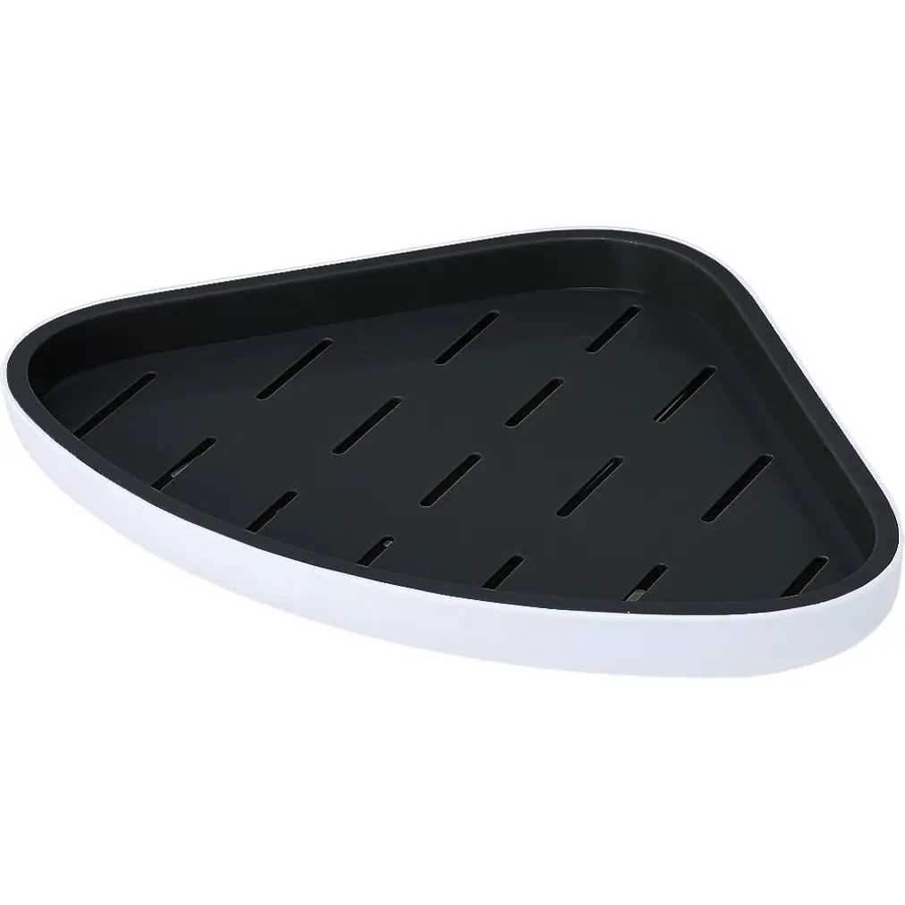 Полиця кутова МВМ My Home BP-26 біла з чорним (BP-26 WHITE/BLACK)