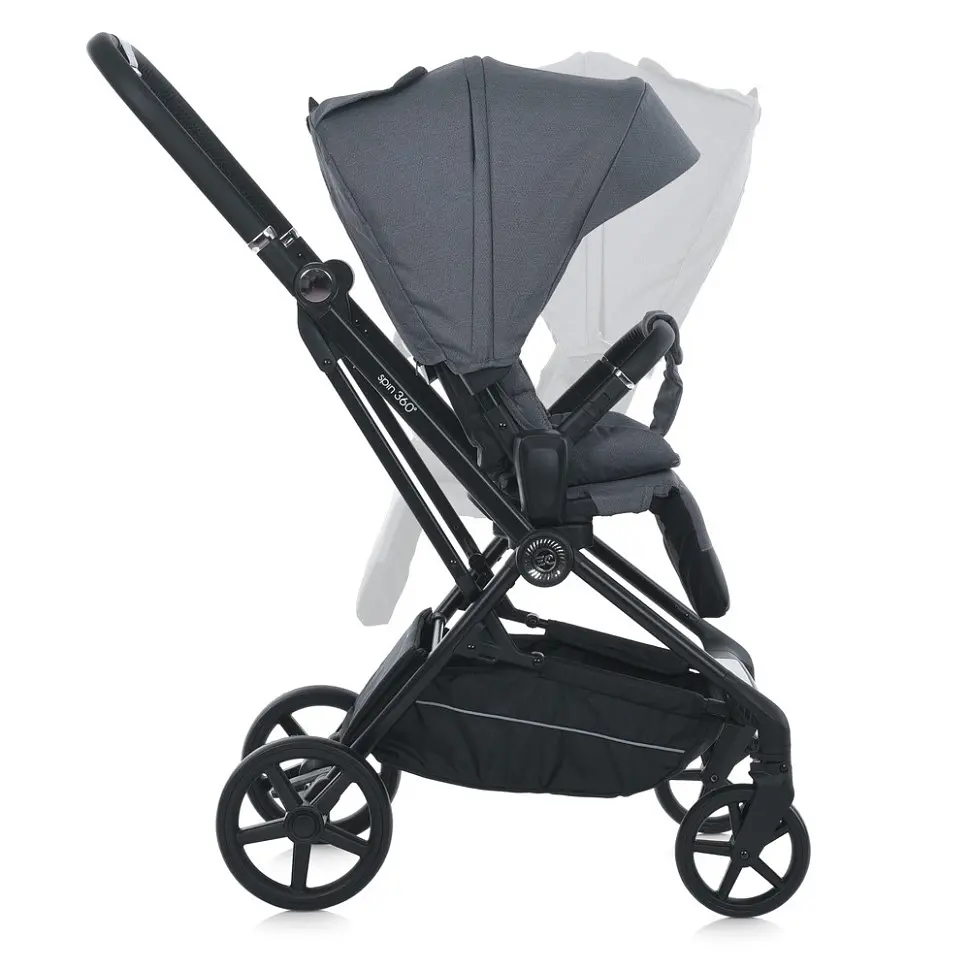 Детская прогулочная коляска El Camino SPIN 360 ME 1138 Stone Gray - фото 6