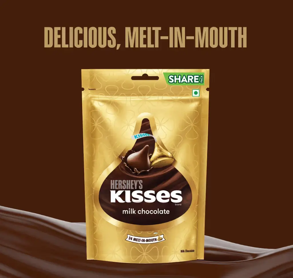 Шоколадні цукерки Hershey's Kisses Milk Chocolate 100.8г - фото 4