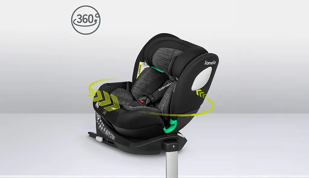 Автокрісло Lionelo ​​Braam i-Size Black Carbon, чорно-сіре (LO-BRAAM I-SIZE BLACK CARBON) - фото 10