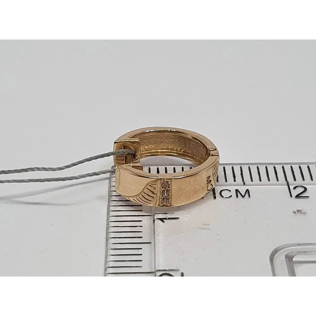 Золотые серьги Ювелирное производство А. Долина с фианитами. 120911 - фото 4