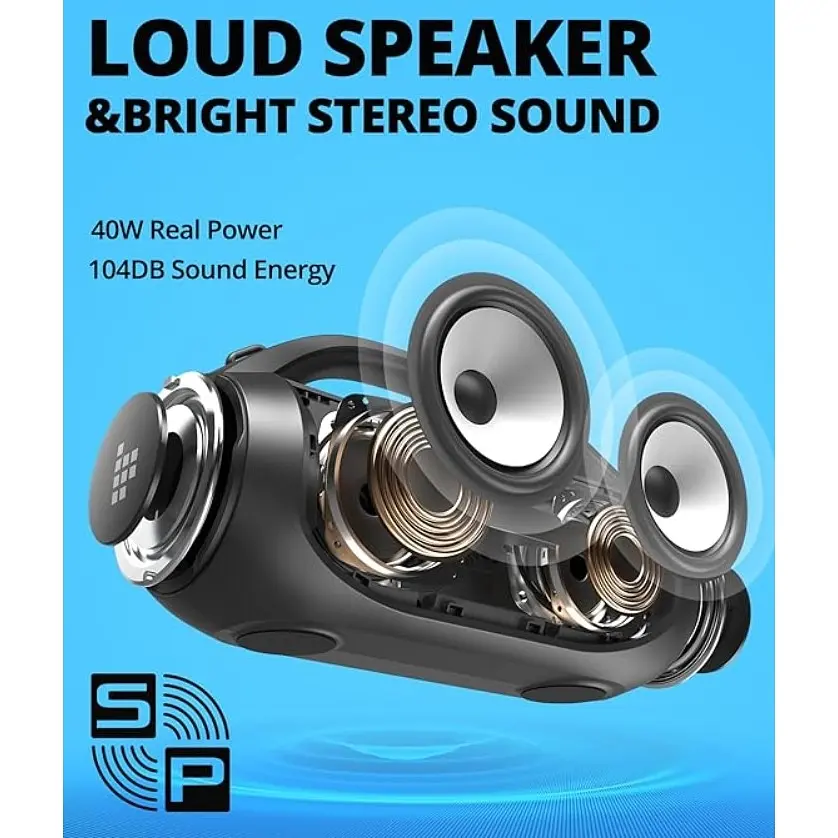 Портативна колонка Tronsmart BangSE 40W TWS Bluetooth Black - фото 5