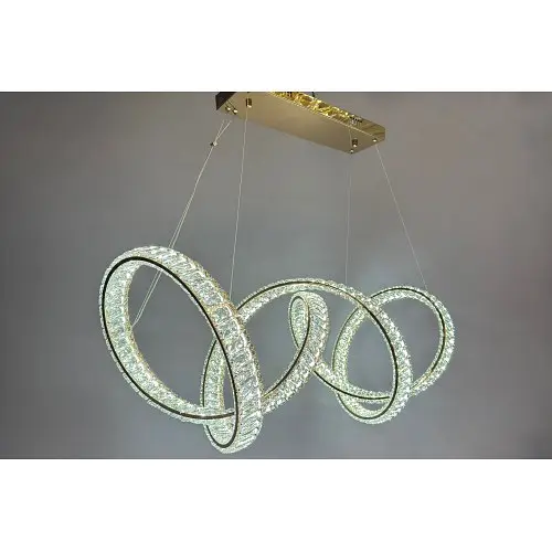 Кришталева LED-люстра Linisoln 7115/100 FG, 240W до 40 м2 у золоті - фото 2
