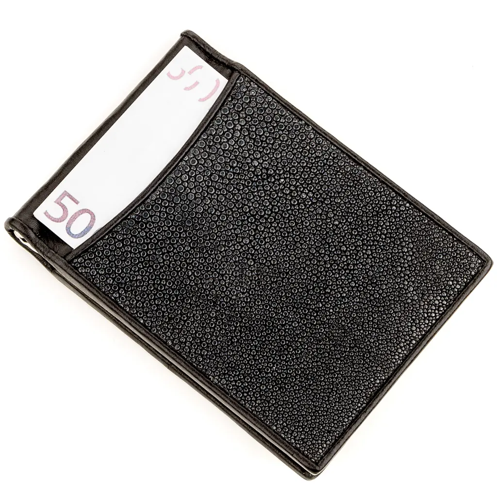 Затискач для грошей із натуральної шкіри морського ската Stingray Leather 12х8.5х1 см acs0032270 - фото 9