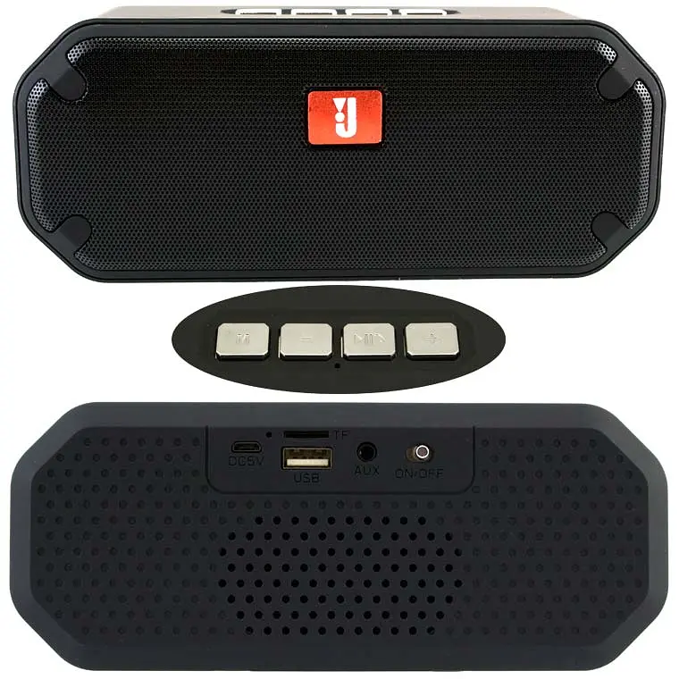 Портативна акумуляторна Bluetooth колонка бездротова 16см переносна акустика бумбокс USB MP3 FM UKC CHARGE 6+ чорний - фото 4