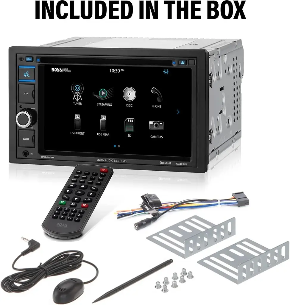 Автомобильный стерео DVD-плеер – двойной DIN, Bluetooth аудио/вызов без рук, 6,2-дюймовый сенсорный BOSS Audio Systems BV9364B - фото 5