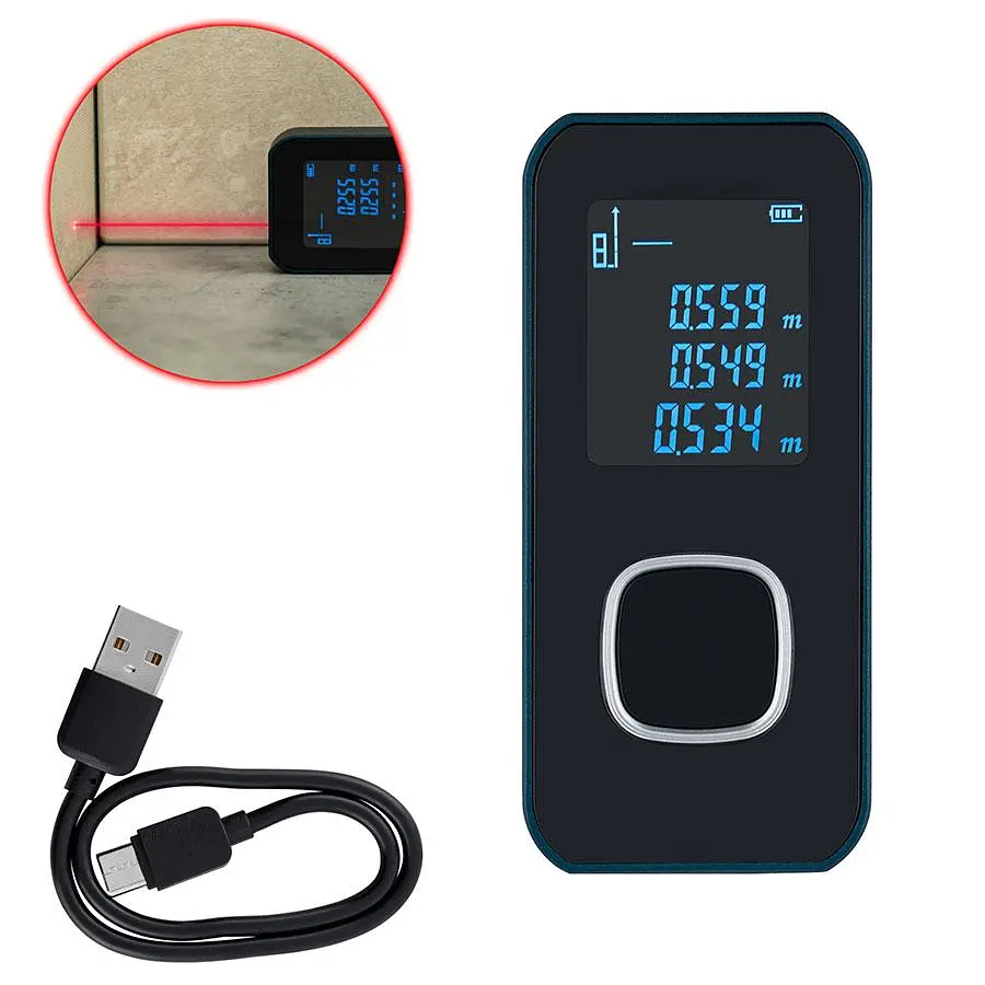 Лазерний далекомір (лазерна рулетка) 0.05-60м 370 mAh - фото 2