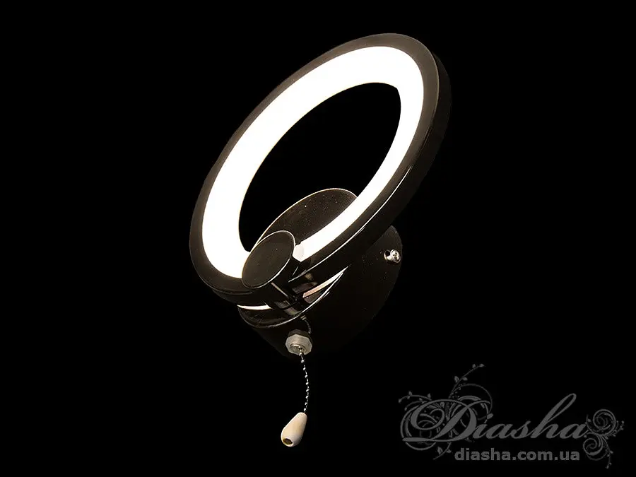 Бра детская LED Diasha 8022/1BHR 17W 935 лм черный хром акриловый плафон - фото 3