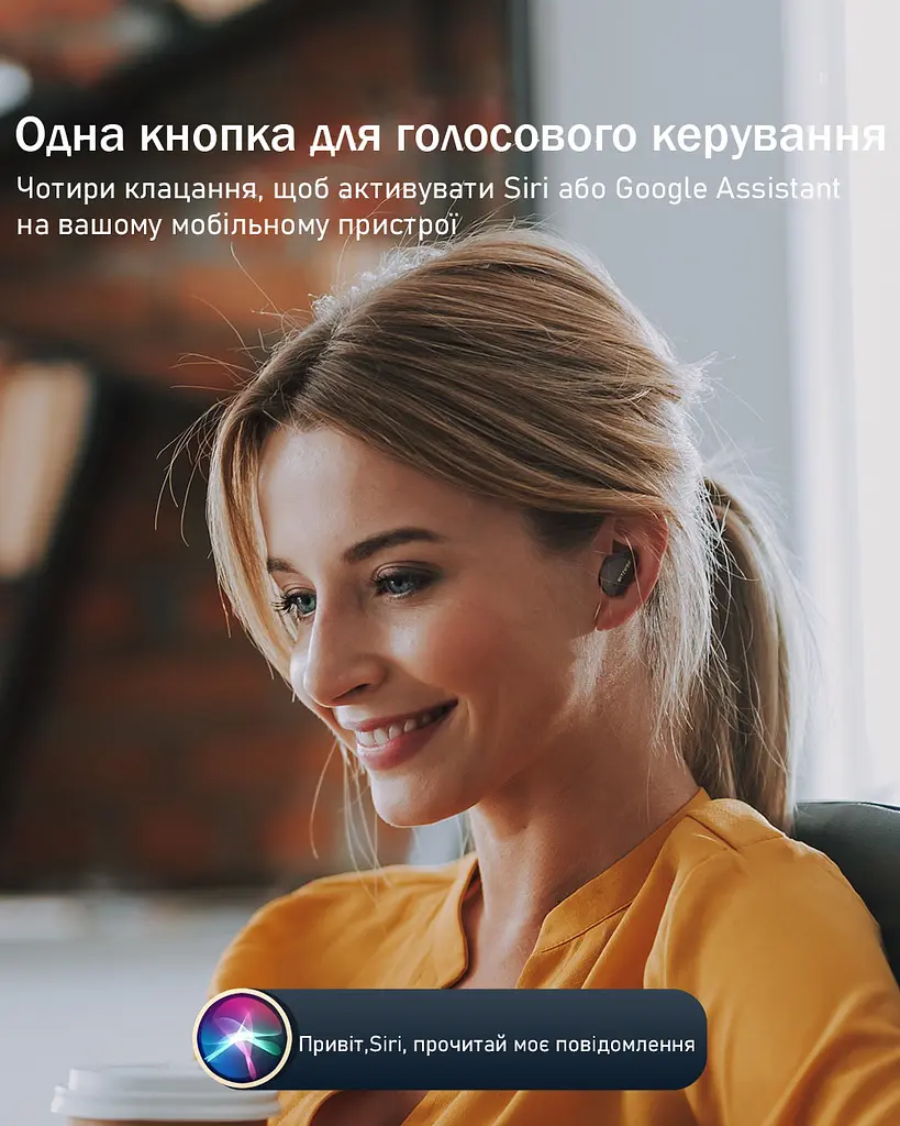 Бездротові навушники BlitzWolf BW-FPE2 TWS для Android, iPhone, iPad Чорні - фото 3