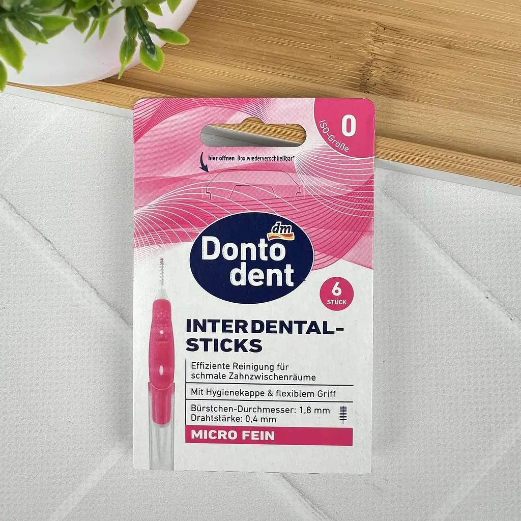 Міжзубні йоржики Dontodent (0.4 мм ISO0 рожеві), 6 шт