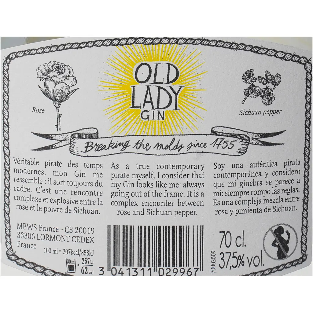 Джин Old Lady's 37.5% 0.7 л - фото 6