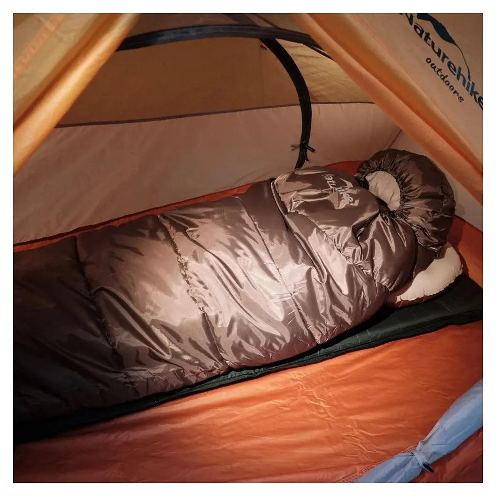 Спальний мішок Naturehike U350 NH20MSD07 Hollow Cotton Right Brown (6927595767221-R) - фото 8