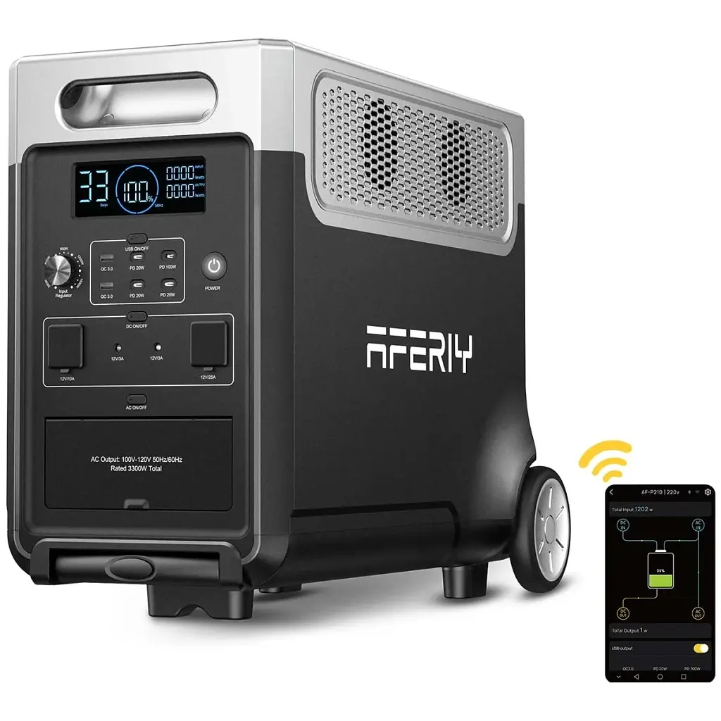 Зарядная станция Aferiy AFERIY AF-P310-EC-H, LiFePO4 3840Втч(max3600)Вт (электростанция для дома, UPS, ИБП) - фото 2