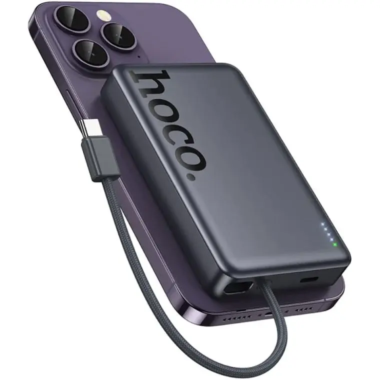 Зовнішній акумулятор Hoco Q44 Origen MagSafe 10000mAh 20W Gray [150868] - фото 3