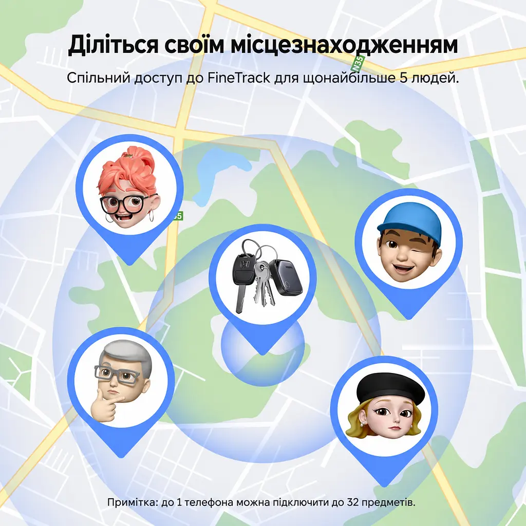 Bluetooth 5.0 трекер для пошуку речей UGREEN FineTrack CM919 AirTag пошукова мітка Apple Find My лише для iOS із заряджанням через USB-C зі звуковим пошуком поблизу зі сповіщенням про залишену річ з режимом втрати та контактами для повернення до 12 місяців від одного заряду темно-сірий із чорним (75119) - фото 9