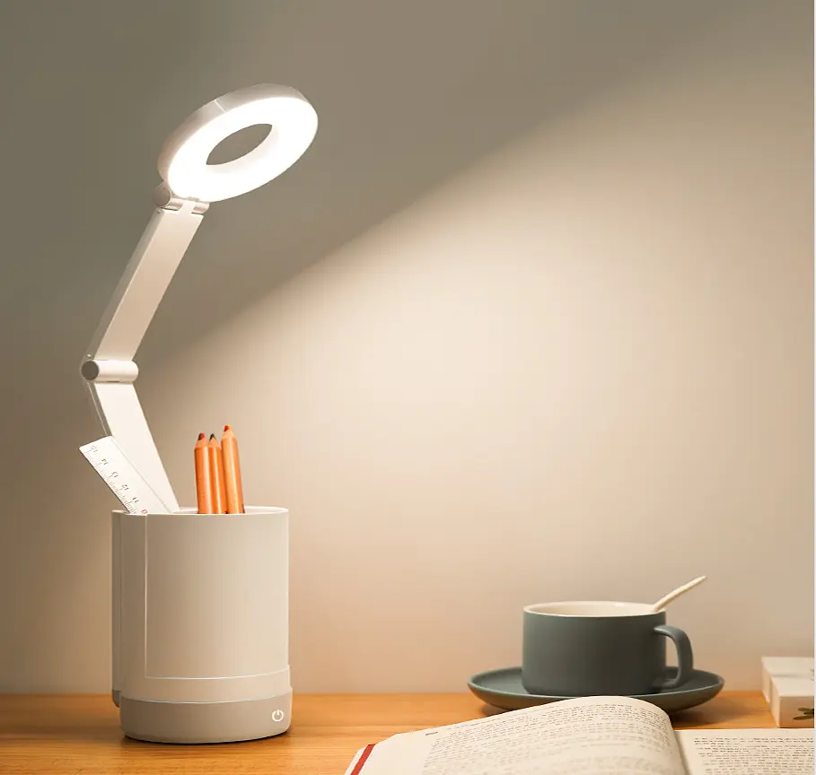LED-лампа акумуляторна сенсорна з органайзером світлодіодна настільна TAIGEXIN TGX-781 біла - фото 2