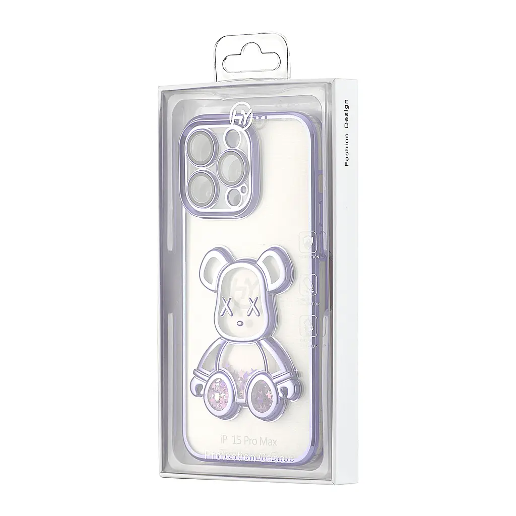 Чохол Shining Bear Case Protected Camera iPhone 15 Pro Max Purple - фото 2