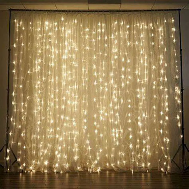 Гірлянда штора Водоспад 480 led 3.0х3.0м Теплий білий - фото 8