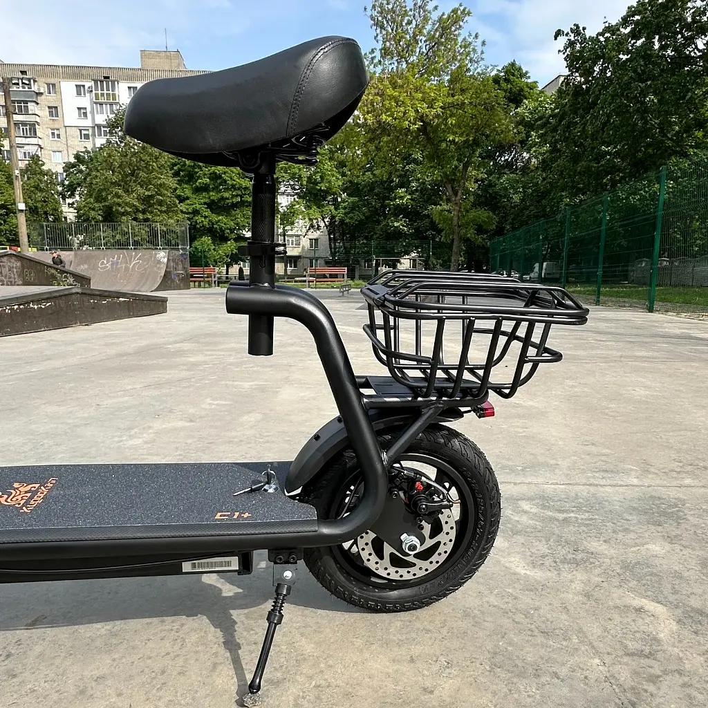 Электросамокат KUGOO Kirin C1+ Plus 18Ah 2025 года с сиденьем и корзиной - фото 11