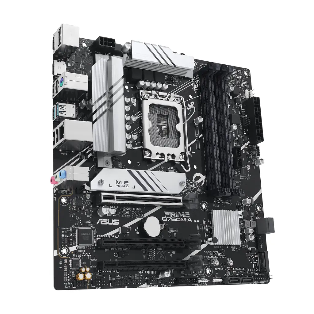 Материнская плата PRIME B760M-A-CSM s1700 B760 4xDDR5 M.2 HDMI DP mATX CSM Asus teh0019093 - фото 4
