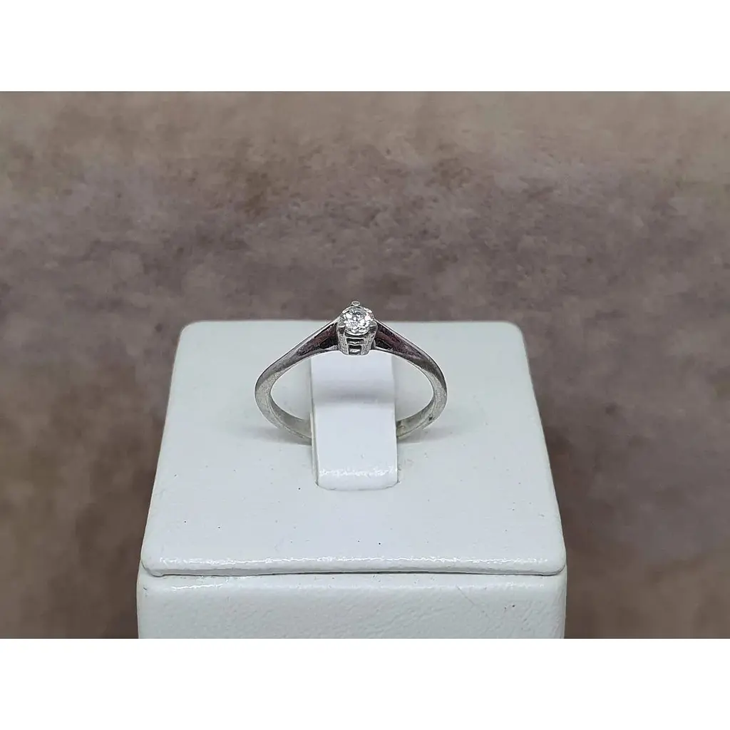 Серебряное кольцо Агни Флокс с фианитом. 1152Р-CZ 15 - фото 6