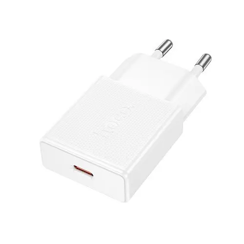 Сітчастий зарядний пристрій HOCO N72 Speed ​​single-port PD20W ultra-thin charger(EU білий) - фото 4