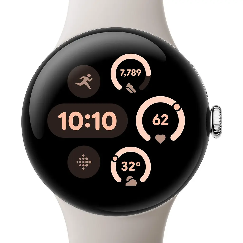 Смарт-часы Google Pixel Watch 3 41mm Matte Polished Silver/Porcelain Band [115659] - фото 2