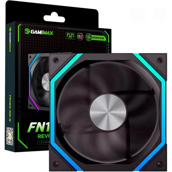 Вентилятор GameMax FN12A N2 120мм Reverse (FN12A-N2-R) Black - фото 2