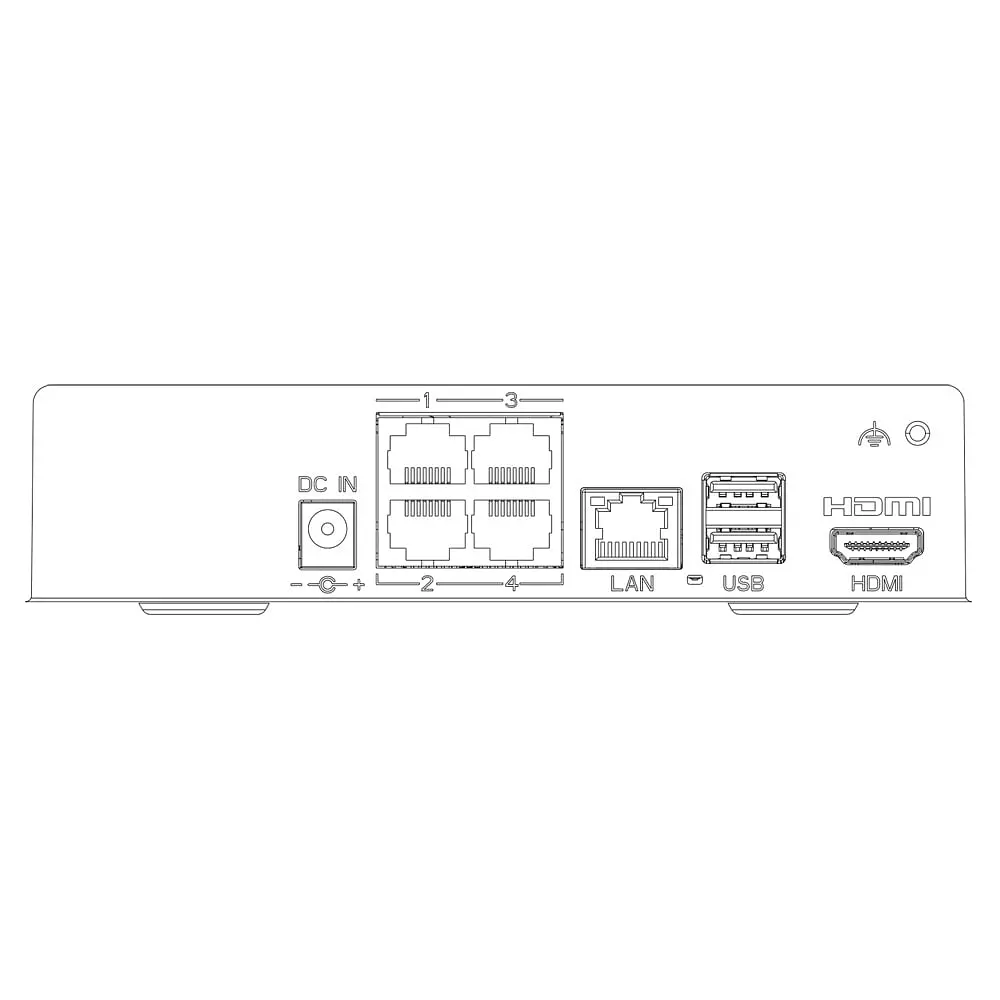 IP-відеореєстратор 4-канальний 8Mp TVT TD-3004H1-4P-A1L (40-64) з 4 портами PoE (77-00464) - фото 2