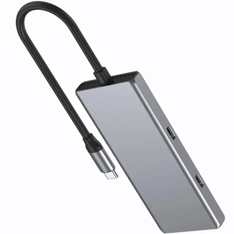 Концентратор Gembird USB-C 4-in-1 2xUSB 3.2 + 2xUSB-C 3.2 silver (UHB-CM-U310-A2C2-01) - фото 2