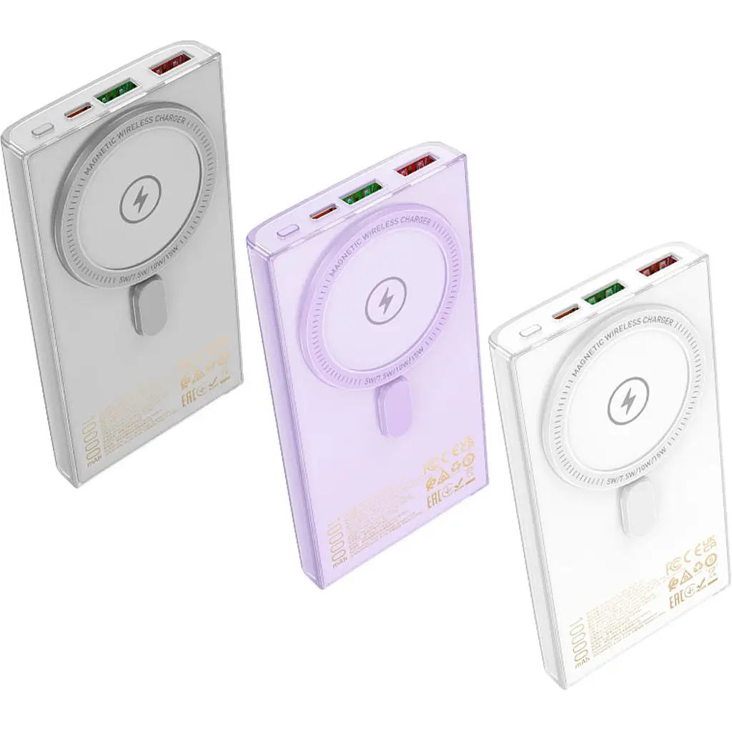 Зовнішній акумулятор Hoco Q22 Taurus MagSafe 10000mAh 22.5W White [612159] [112985] - фото 4