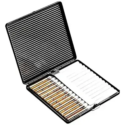 Портсигар для 10 слим сигарет Metal Black - фото 2